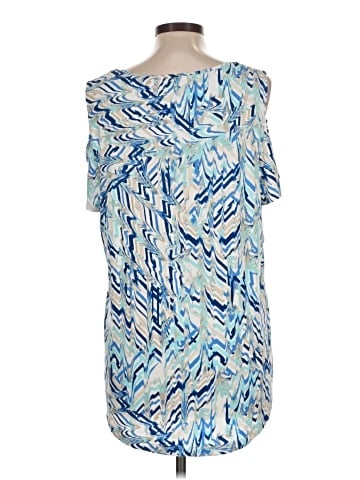 JM Collection Short Sleeve Blouse (view 2)
