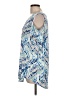 JM Collection Blue Short Sleeve Blouse Size L - photo 5