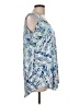 JM Collection Blue Short Sleeve Blouse Size L - photo 4