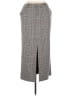 LE BOP Plaid Gray Tan Formal Skirt Size XL - photo 1