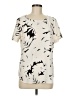 Ann Taylor 100% Polyester Ivory Short Sleeve Top Size M - photo 1