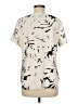 Ann Taylor 100% Polyester Ivory Short Sleeve Top Size M - photo 2