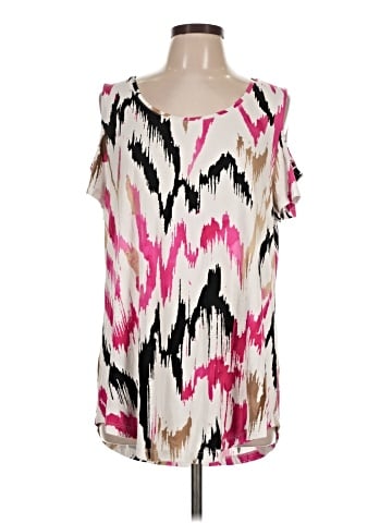 JM Collection Short Sleeve Blouse (view 1)