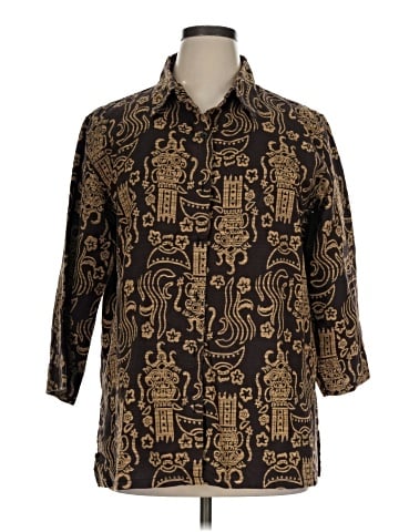 Chico's Design 3/4 Sleeve Button-Down Shirt (view 1)
