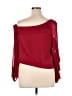 Ramy Brook 100% Polyester Red 3/4 Sleeve Blouse Size M - photo 2