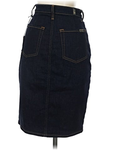 7 For All Mankind Denim Skirt (view 2)