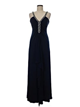js boutique navy blue dress JS Boutique Navy Blue with silver Beads and Sequins Party Dress