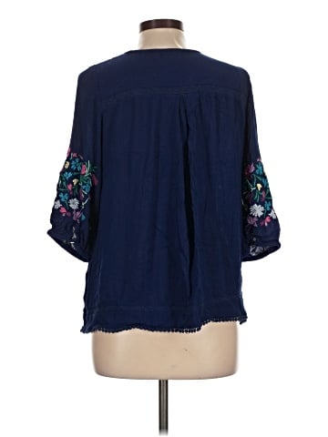 Roaman's 3/4 Sleeve Blouse (view 2)