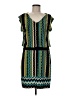 Sandra Darren Chevron-herringbone Teal Casual Dress Size 6 - photo 1