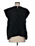 Athleta 100% Polyester Black Short Sleeve Blouse Size M - photo 1