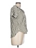 Alexander Jordan 100% Rayon Stripes Green Short Sleeve Blouse Size L - photo 4