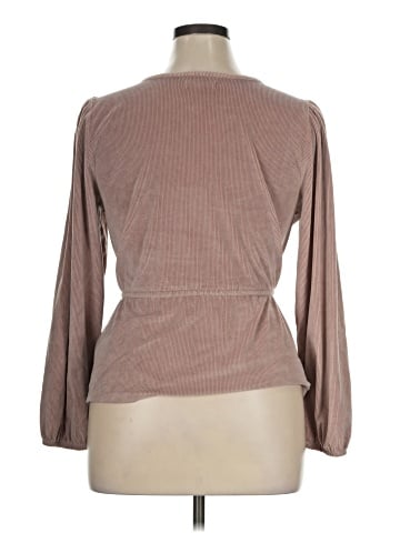 Madewell Corduroy Tie-Front Faux-Wrap Top (view 2)