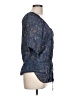 DKNY Jeans 100% Viscose Blue Short Sleeve Blouse Size L - photo 4