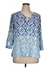 JM Collection Blue 3/4 Sleeve Blouse Size XL (petite) - photo 1