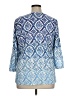 JM Collection Blue 3/4 Sleeve Blouse Size XL (petite) - photo 2