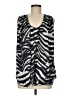 Jones New York Collection 100% Polyester Silver Sleeveless Blouse Size 8 - photo 1