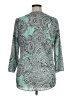 The Limited 100% Polyester Paisley Teal 3/4 Sleeve Blouse Size XL - photo 2