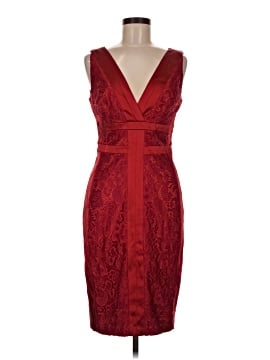 jax red lace dress Jax Red Overlay Lace Dress With A Black Underlining Size 10
