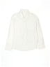 Unbranded Solid Ivory Long Sleeve Button-Down Shirt Size 8 - photo 1