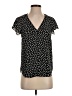H&M 100% Polyester Black Short Sleeve Blouse Size 4 - photo 1