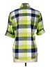 Foxcroft 100% Cotton Color Block Green Short Sleeve Button-Down Shirt Size 10 - photo 2