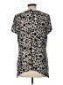 Susan Lawrence Animal Print Black Short Sleeve Top Size L - photo 2