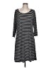 Chico's Stripes Black Casual Dress Size L - photo 1