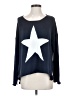 Miracle 100% Polyester Stars Blue Pullover Sweater Size S - photo 1