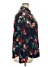 Merona 100% Polyester Floral Burgundy Long Sleeve Blouse Size XXL - photo 4