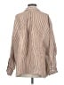 Zara Stripes Brown 3/4 Sleeve Button-Down Shirt Size S - photo 2