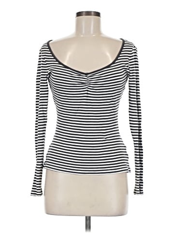 Madewell Fine Ribbed Sweetheart Tee in Stripe (view 1)