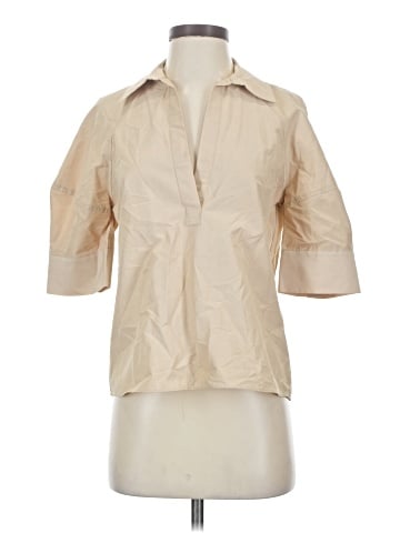 Zara 3/4 Sleeve Button-Down Shirt (view 1)