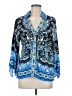 Boston Proper 100% Rayon Paisley Blue 3/4 Sleeve Blouse Size M - photo 1