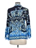 Boston Proper 100% Rayon Paisley Blue 3/4 Sleeve Blouse Size M - photo 2