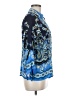Boston Proper 100% Rayon Paisley Blue 3/4 Sleeve Blouse Size M - photo 4