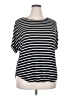 SJS Stripes Black Short Sleeve Top Size 2X - photo 1