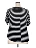 SJS Stripes Black Short Sleeve Top Size 2X - photo 2