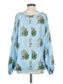 Verandah Blue Long Sleeve Blouse Size S - photo 2