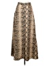 Zara 100% Polyester Animal Print Gold Formal Skirt Size XS - photo 2