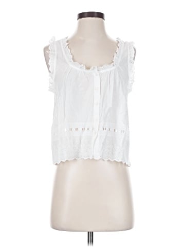 Madewell Embroidered Scalloped Tank (view 1)
