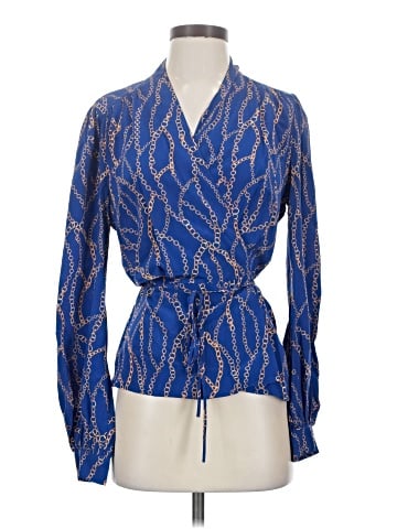 L'Agence Long Sleeve Silk Top (view 1)