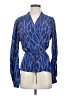L'Agence 100% Silk Blue Long Sleeve Silk Top Size S - photo 1