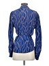 L'Agence 100% Silk Blue Long Sleeve Silk Top Size S - photo 2