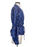 L'Agence 100% Silk Blue Long Sleeve Silk Top Size S - photo 4