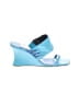 Marino Boutique 100% Leather Color Block Blue Wedges Size 9 1/2 (wide) - photo 1