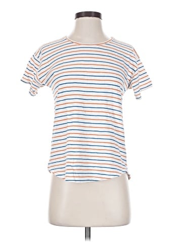 Madewell Whisper Cotton Crewneck Tee in Brion Stripe (view 1)