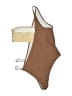 Unbranded Solid Tan Brown One Piece Swimsuit Size XL - photo 2
