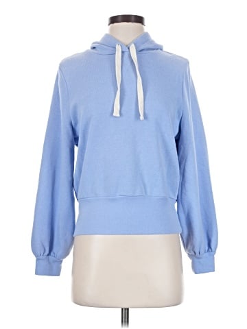 Madewell Bubble-Sleeve Hoodie Crop Sweatshirt (view 1)
