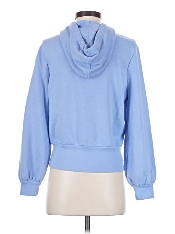 Madewell Bubble-Sleeve Hoodie Crop Sweatshirt (view 2)