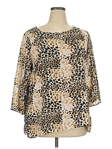 Rose + Olive 3/4 Sleeve Blouse (view 1)